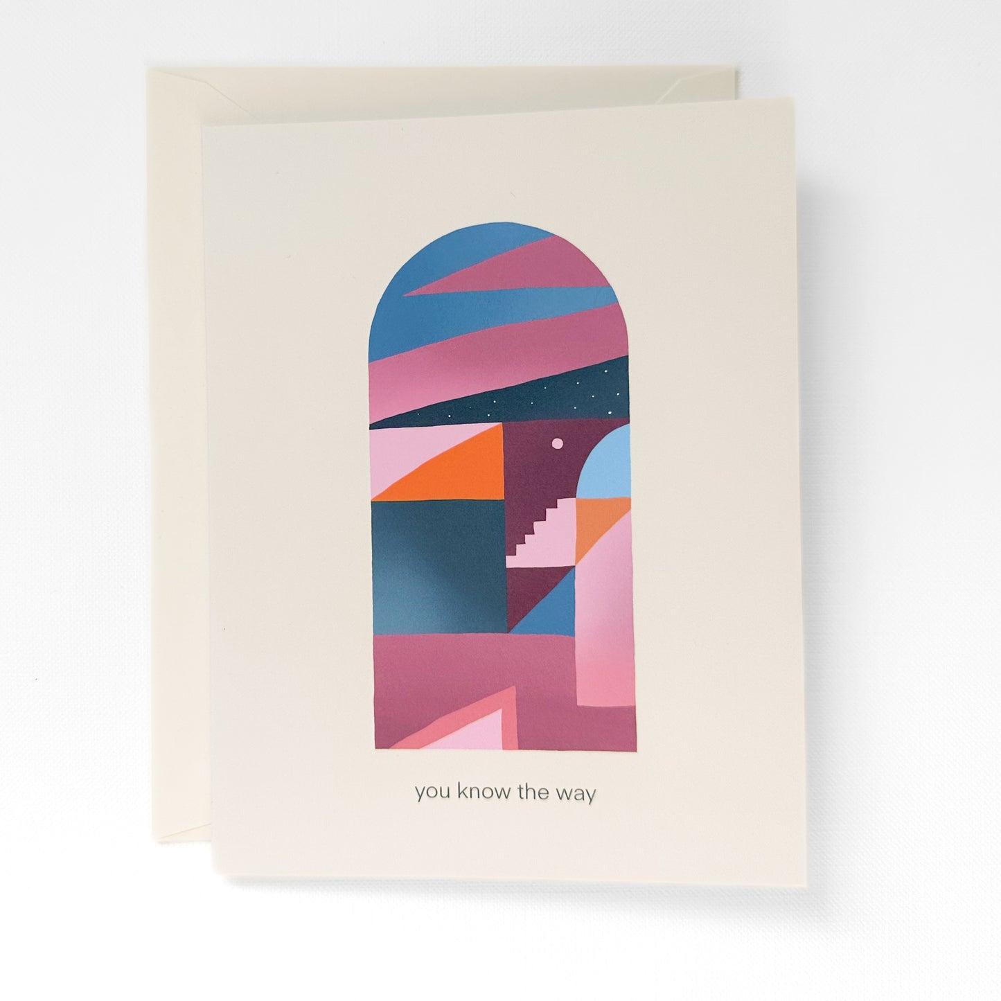 You Know The Way greeting card, Pink