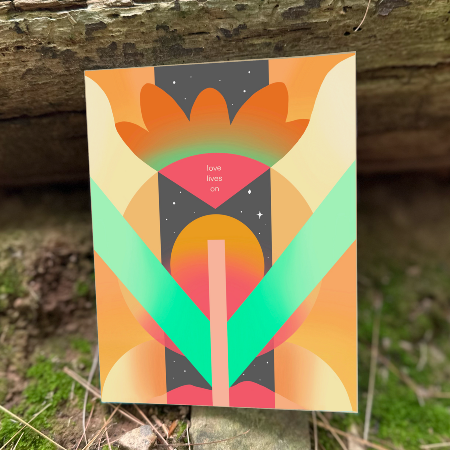 Love Lives On greeting card
