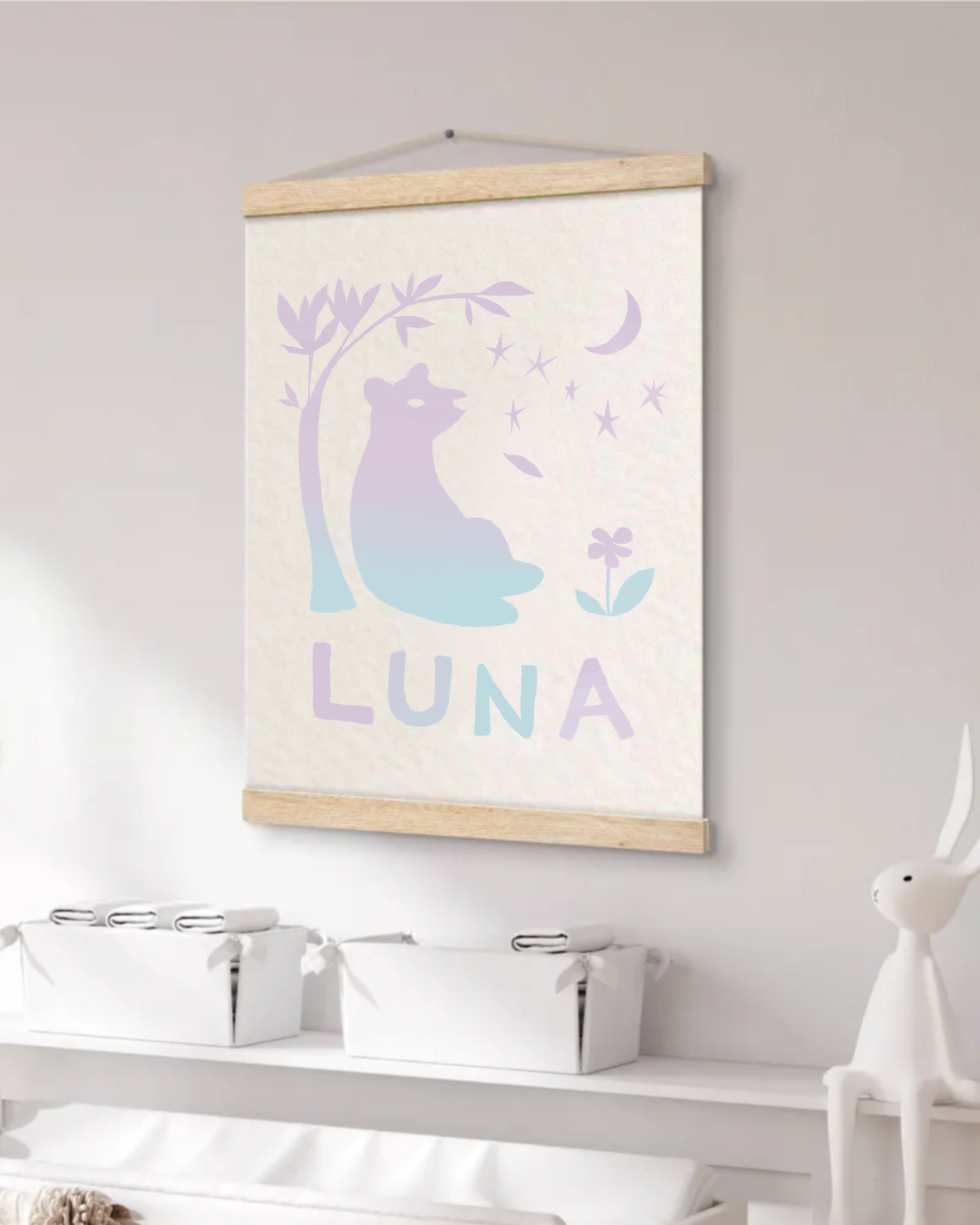 Dream Bear Wall Hanging (Customizable Name Drop)