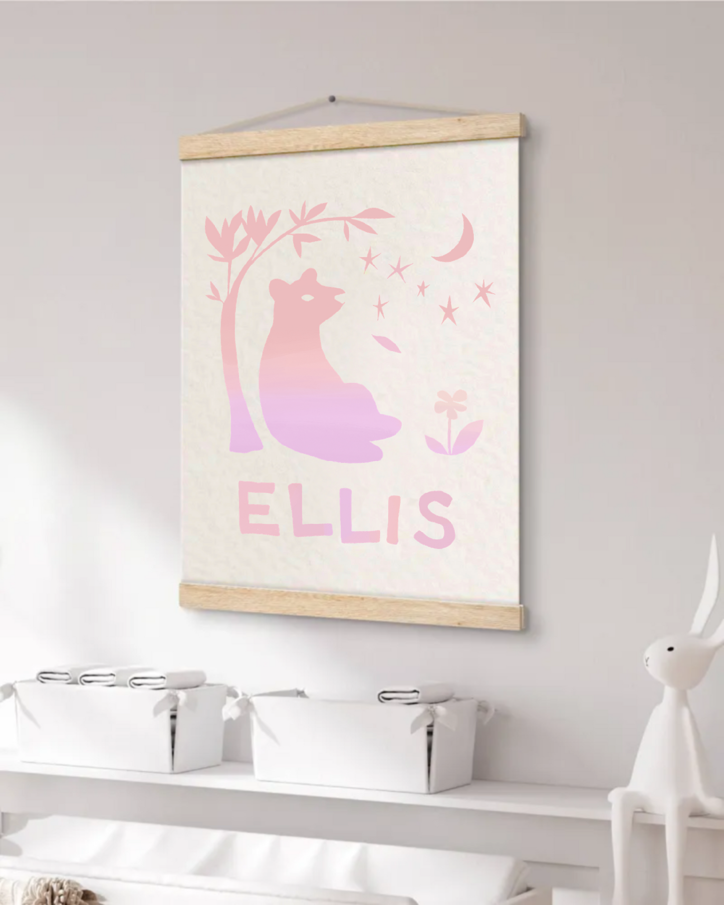 Dream Bear Wall Hanging (Customizable Name Drop)