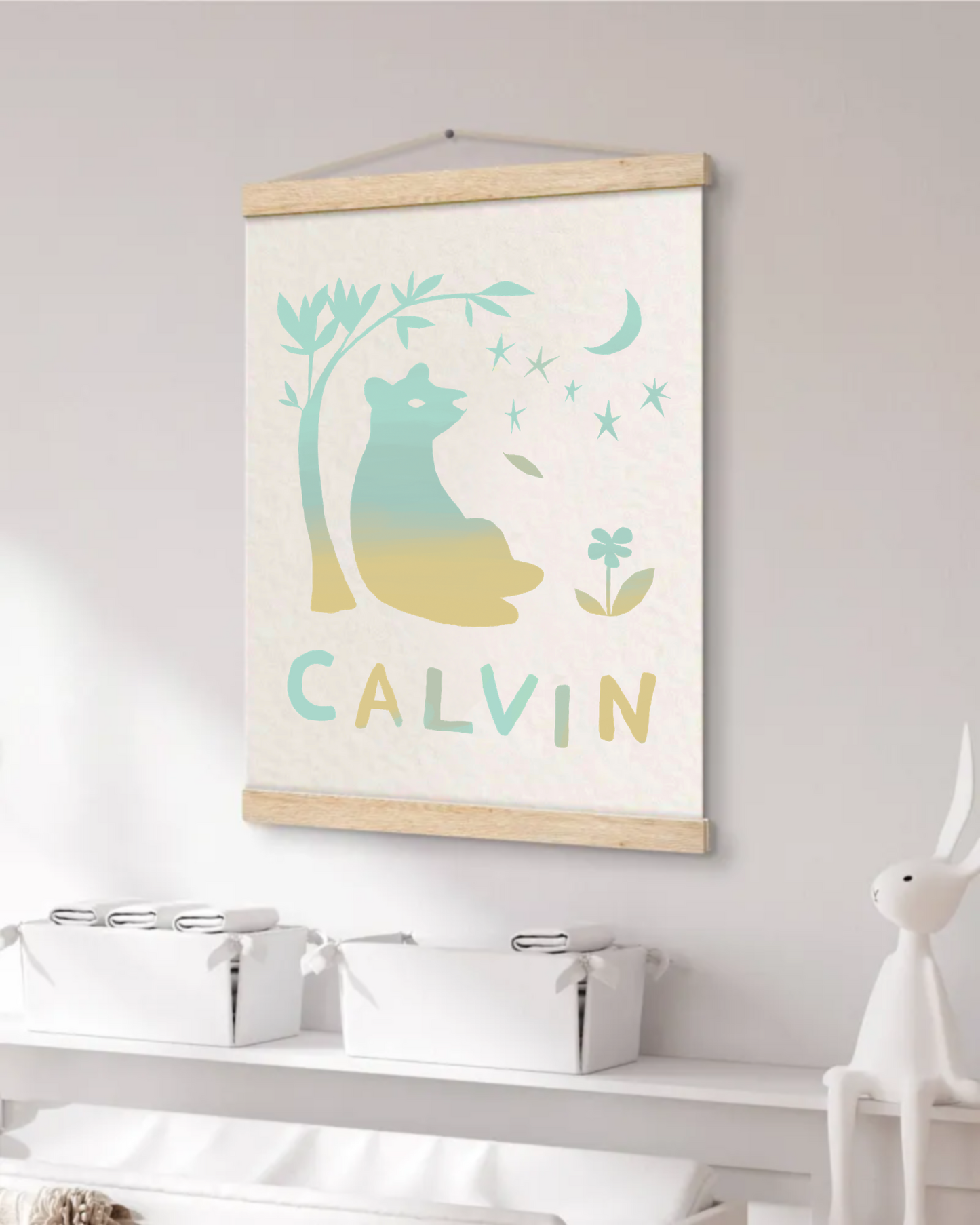 Dream Bear Wall Hanging (Customizable Name Drop)