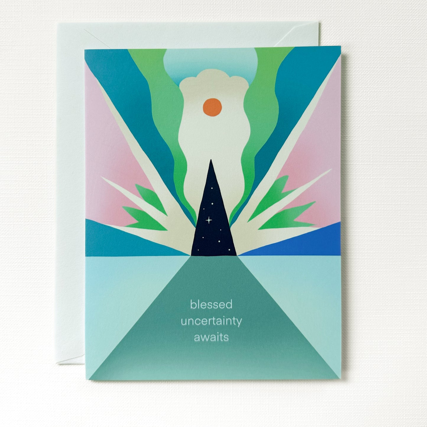 Blessed Uncertainty Awaits greeting card