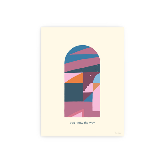 You Know The Way Print, pink