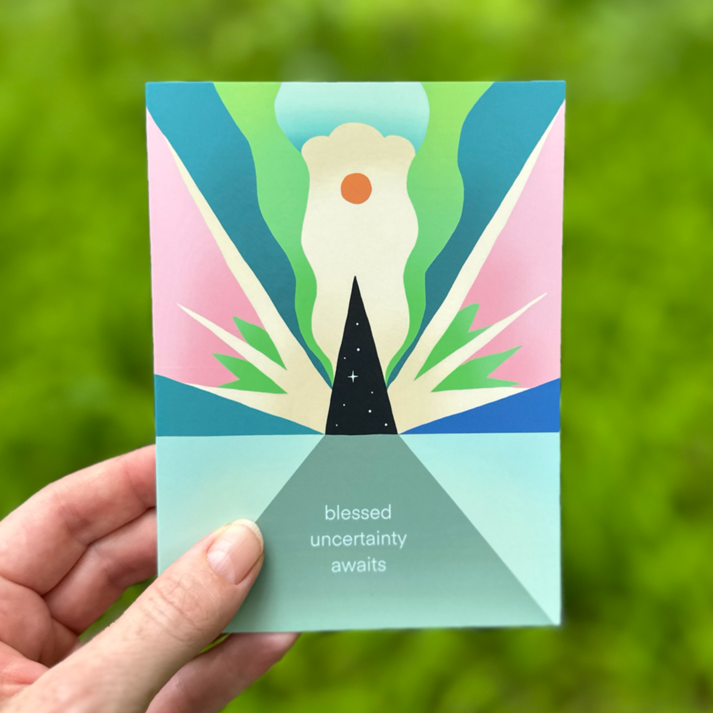 Blessed Uncertainty Awaits greeting card